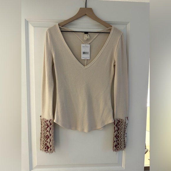 Free People Tops - Free People waffle shirt size medium